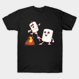 Camping toasting marshmallows T-Shirt